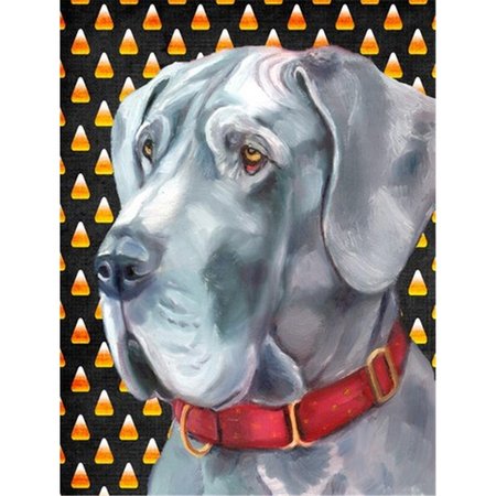 PATIOPLUS Great Dane Candy Corn Halloween Flag Garden Size PA252584